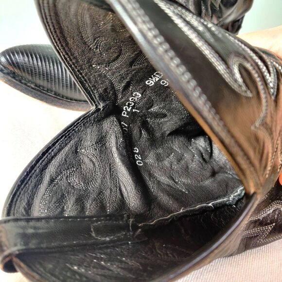 Dan Post Lizard Skin Teju Black Leather Cowboy Boots Men's Size 9 1/2 D, 9028007 - Picture 16 of 16